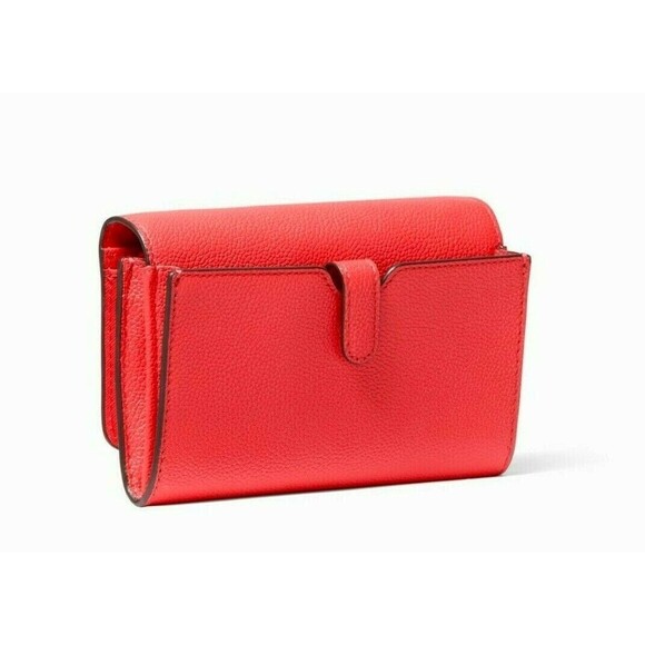 New Michael Kors Jet Set Travel Medium Phone Crossbody Leather Coral Reef - Picture 4 of 4